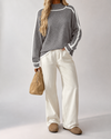 Modern Edge Mock Neck Knit Sweater