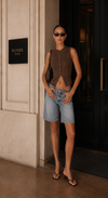 White Asymmetrical Sleeveless Top