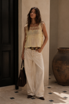 Smocked Eyelet Tank Top