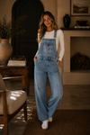 Relaxed Wide Leg Utility Overalls