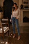 Sheer Lace Long Sleeve Top