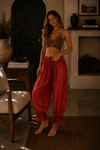 Vintage Lace Trim Balloon Pants