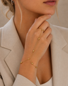 Beaded Gold Hand Chain Bracelet
