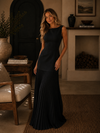 Elegant Pleated Hem Maxi Dress