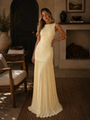 Elegant Pleated Hem Maxi Dress