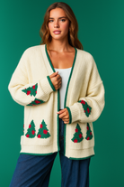 Christmas Trees With Stars Sweater Cardigan-Cardigan-Krush Kandy, Women's Online Fashion Boutique Located in Phoenix, Arizona (Scottsdale Area)