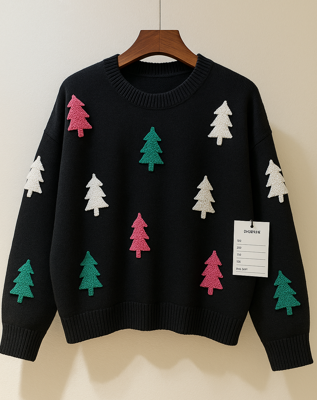 Christmas Tree Appliqué Knit Sweater-Graphic Tees-Krush Kandy, Women's Online Fashion Boutique Located in Phoenix, Arizona (Scottsdale Area)