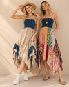 Boho Handkerchief Midi Dress