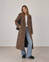Wild Instinct Leopard Print Longline Coat