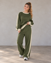 Leisure Lane Contrast Two-Piece Set