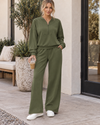 City Stroll Zip-Neck Pullover & Relaxed Pant Set