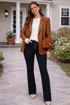 Talk Of The Town Faux Leather Blazer | 5 Colors