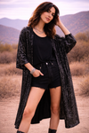 Sparkle Sequin Duster Kimono Cardigan