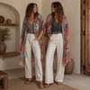 Boho Floral Patchwork Kimono