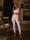 Scalloped One Shoulder Sports Bra
