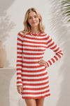 After Hours Striped Knit Mini Dress