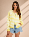 Easy Does It Striped Zip Front Cardigan