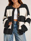 Perfectly Paired Striped Button Front Cardigan