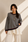 Weekend Wanderer Striped Oversized Knit Sweater