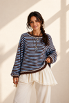 Weekend Wanderer Striped Oversized Knit Sweater