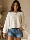 Autumn Romance Rust Button Front Cardigan