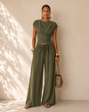 Effortless Elegance Wide Leg Two-Piece Set