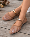 Elegant Mesh Pointed Toe Mary Jane Flats