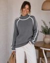 Modern Edge Mock Neck Knit Sweater