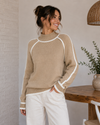 Modern Edge Mock Neck Knit Sweater
