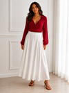 Graceful Flow Satin Midi Skirt