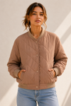 Evergreen Quilted Bomber Jacket