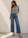 Harper Mid Rise Wide Leg Jeans
