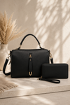 Fashion Zipper 2-in-1 Boxy Satchel Set