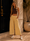 Picnic Day Drawstring Pocket Palazzo Pants