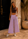 Picnic Day Drawstring Pocket Palazzo Pants