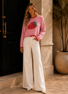 Strawberry Bliss Contrast Sweater