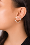 Feel The Love Sterling Crystal Heart Earrings