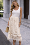Boho Elegance Crochet Lace Maxi Skirt