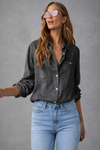 The On Repeat Button-Up Denim Shirt