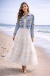 Floral Embroidered Denim Jacket