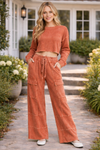 BEST Mineral Wash Wide Leg Cropped Pants