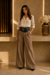 Wide Studded Western Buckle Belt