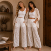 Lace Crochet Wide Leg Pants