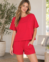 Exposed Seam Boxy Top & Shorts Set