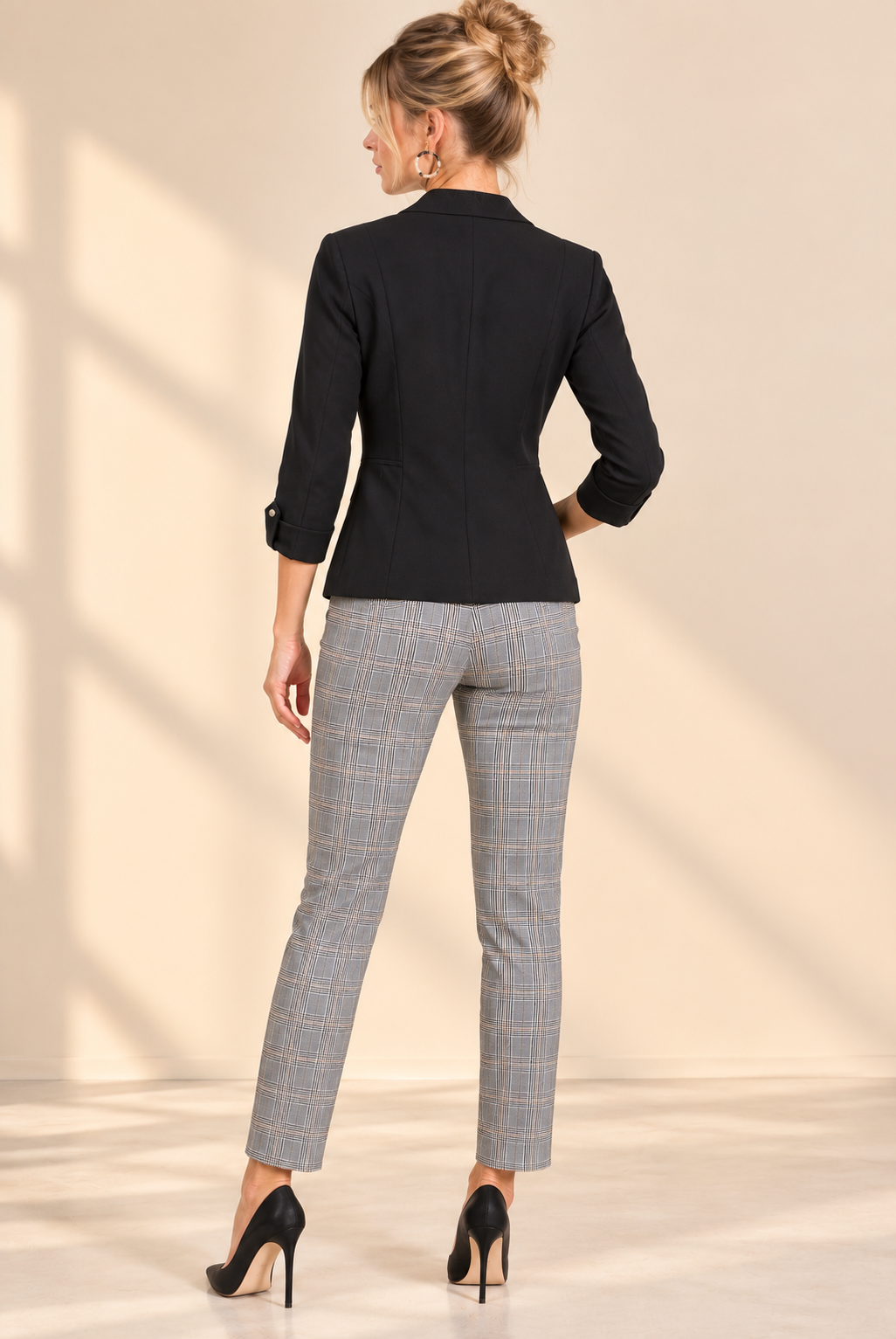 Chic Blazer and Plaid Trousers.png
