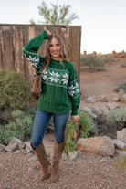Vintage Snowflake Cable Knit Sweater-Sweaters-Krush Kandy, Women's Online Fashion Boutique Located in Phoenix, Arizona (Scottsdale Area)