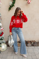 Vintage Snowflake Cable Knit Sweater-Sweaters-Krush Kandy, Women's Online Fashion Boutique Located in Phoenix, Arizona (Scottsdale Area)