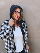 Risen See You Soon Fray Hooded Flannel-Jackets-Krush Kandy, Women's Online Fashion Boutique Located in Phoenix, Arizona (Scottsdale Area)