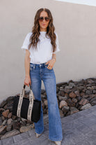 The It Jean! Kancan Wide Leg Mid Rise Jean-Jeans-Krush Kandy, Women's Online Fashion Boutique Located in Phoenix, Arizona (Scottsdale Area)