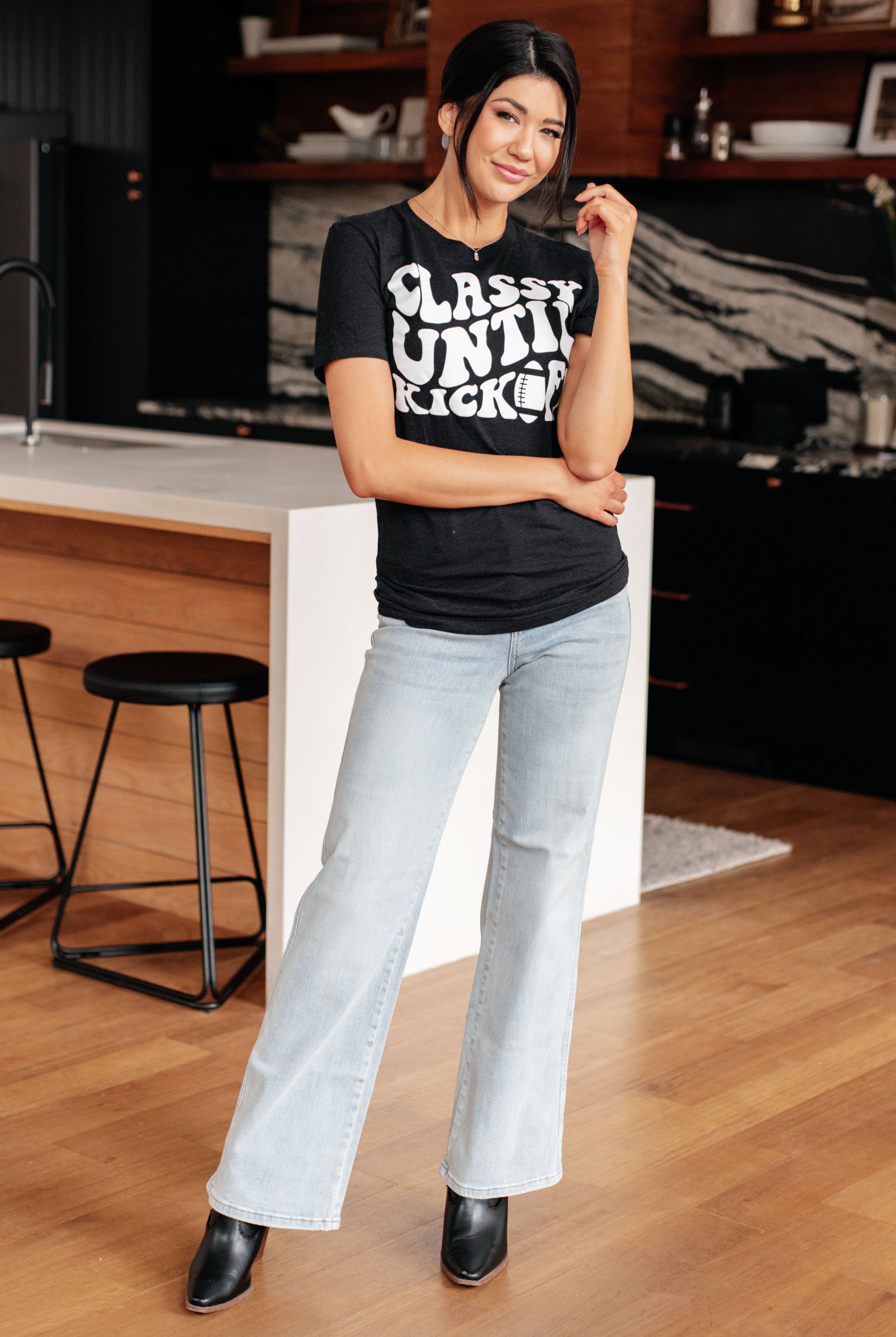 Classy Until Kickoff Tee-Womens-Krush Kandy, Women's Online Fashion Boutique Located in Phoenix, Arizona (Scottsdale Area)